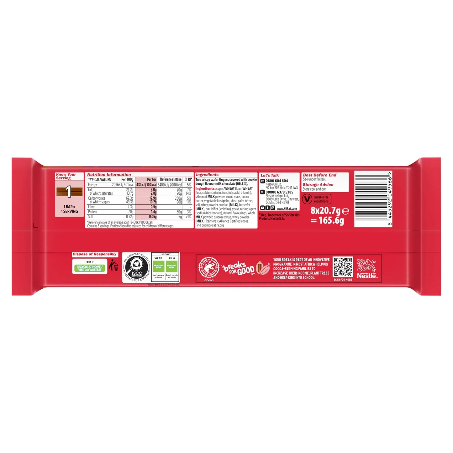 Kit Kat Cookie Dough Flavour Chocolate Bar by KITKAT