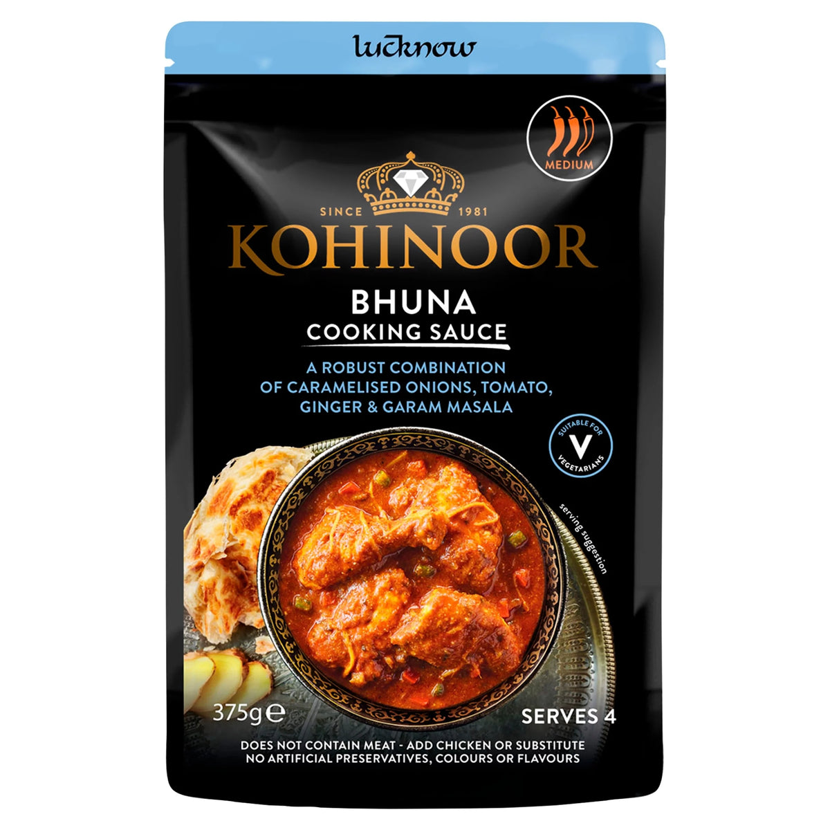 Lucknowi Adraki Bhuna Sauce 375g by KOHINOOR