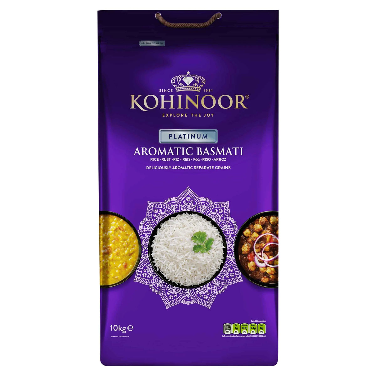 Platinum Basmati Rice 10kg by KOHINOOR