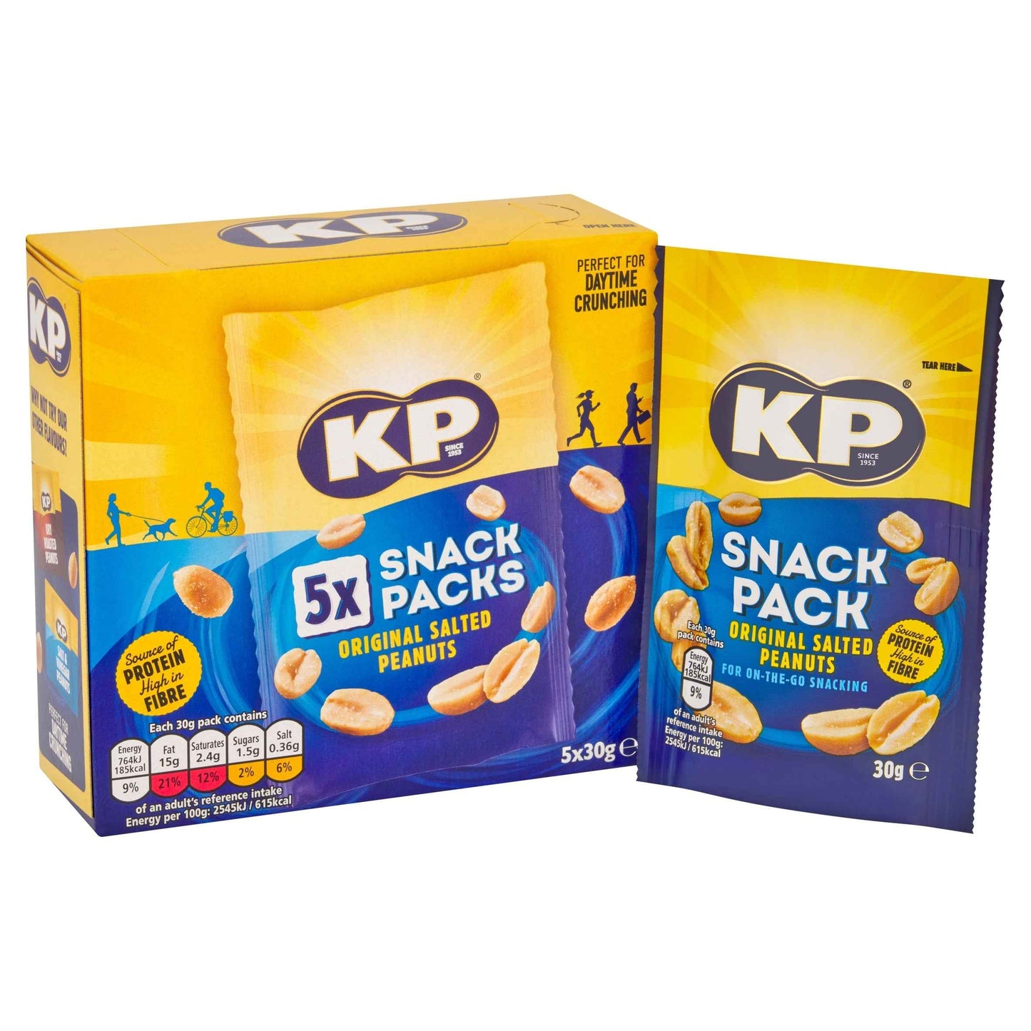 Kp Salted Peanuts Snack Packs 5 X 30g by KP PEANUTS