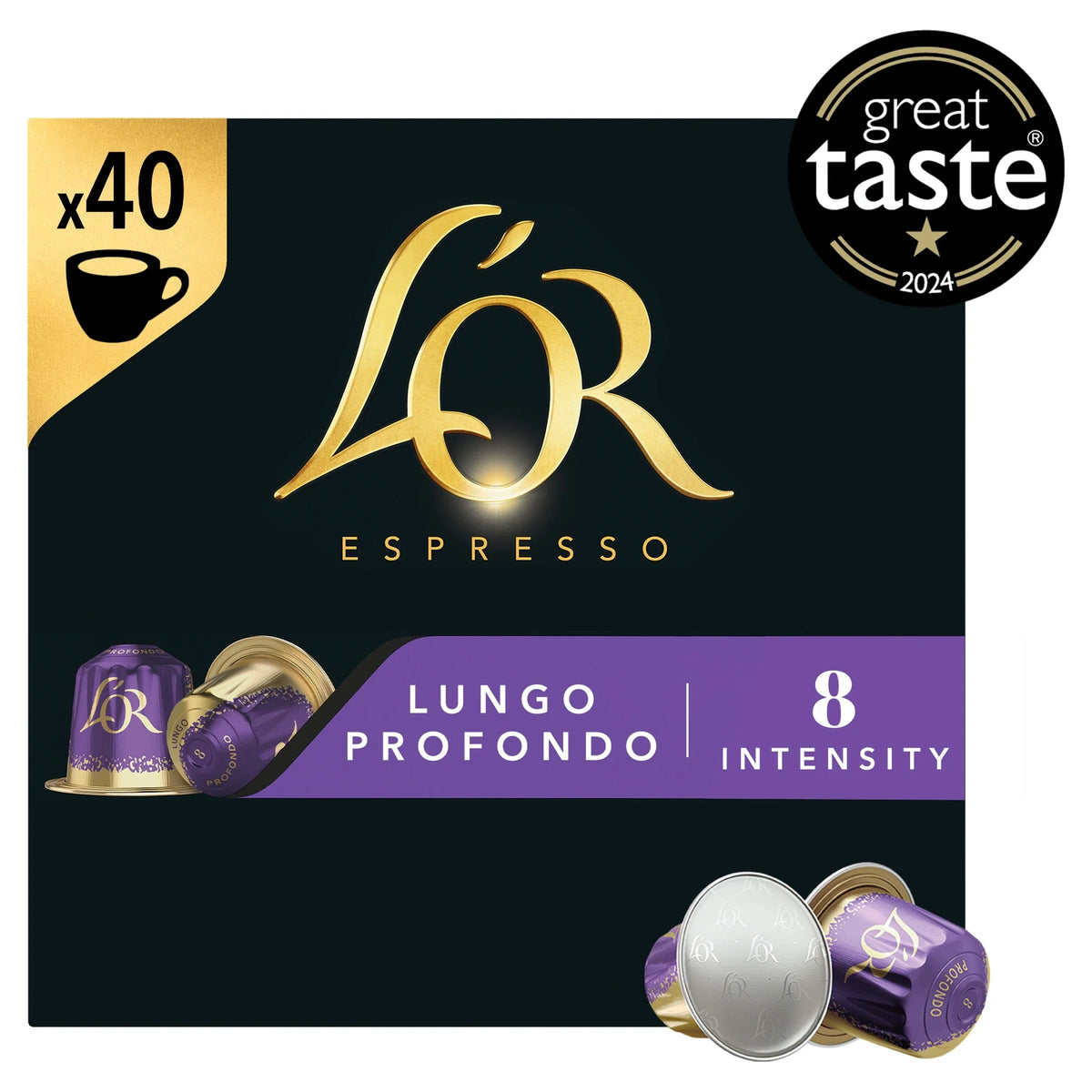 . Espresso Lungo Profondo 40 Capsules 208g by L'OR