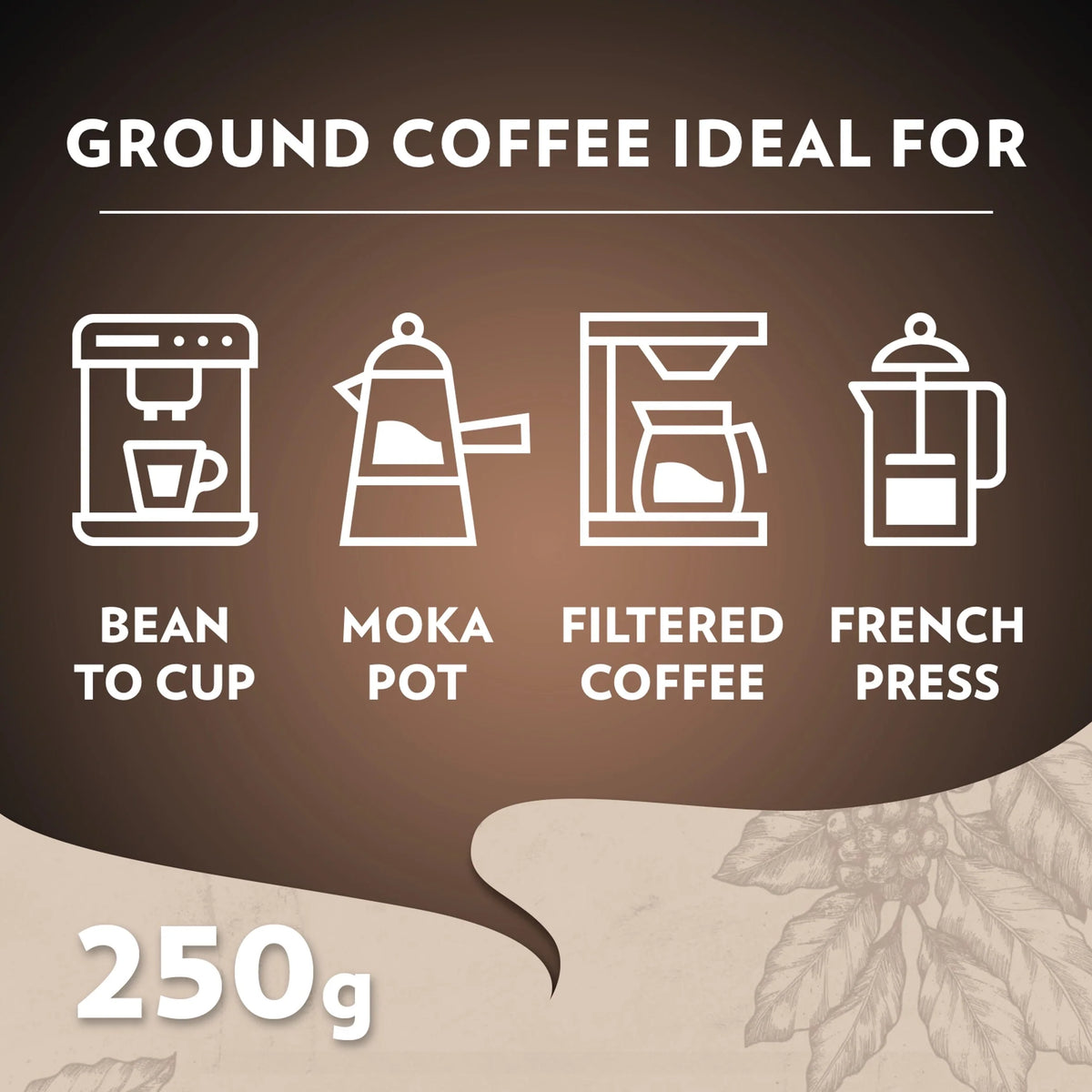 Espresso Ground Coffee 2x250g by LAVAZZA