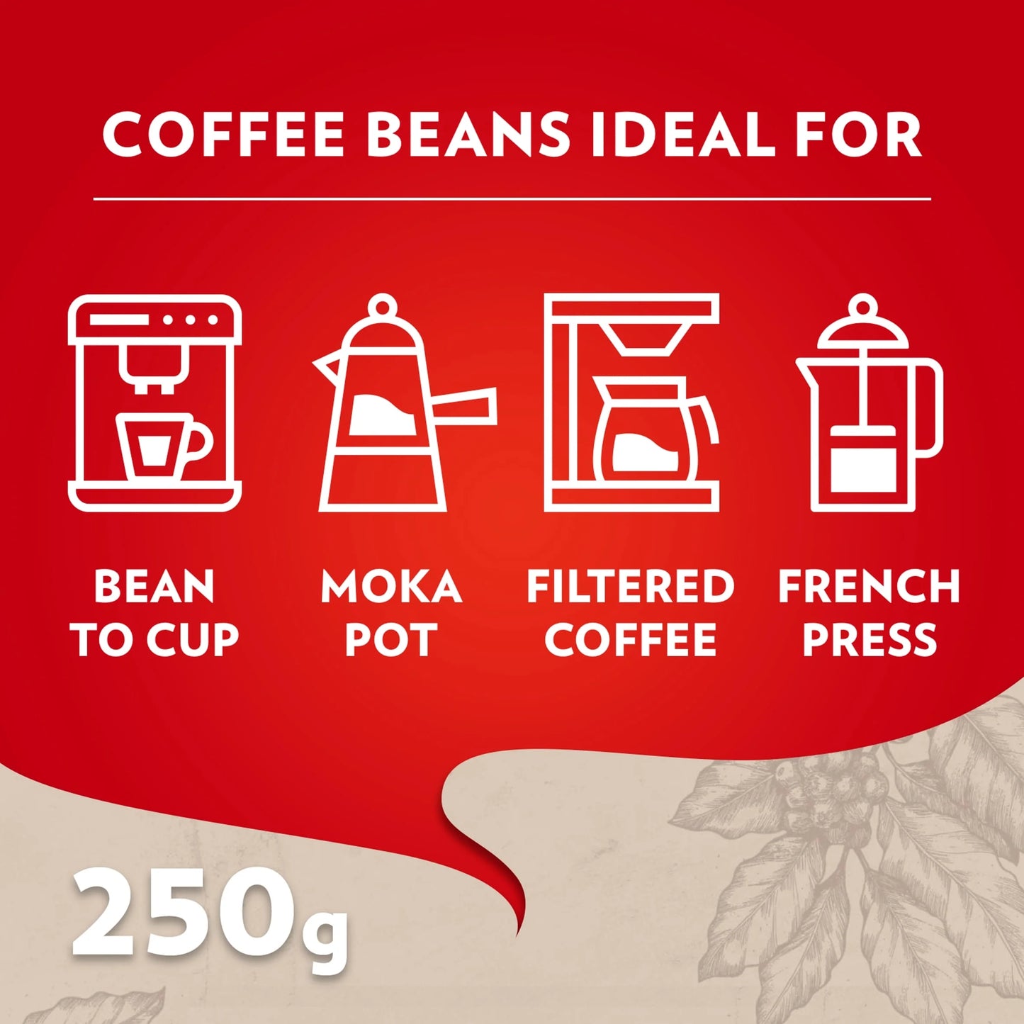 Qualita Rossa Coffee Beans 250g by LAVAZZA
