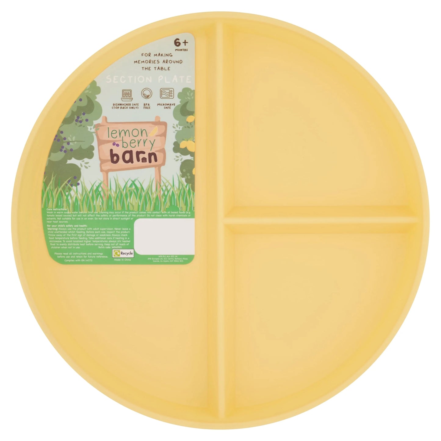 Section Plate by Lemon Berry Barn