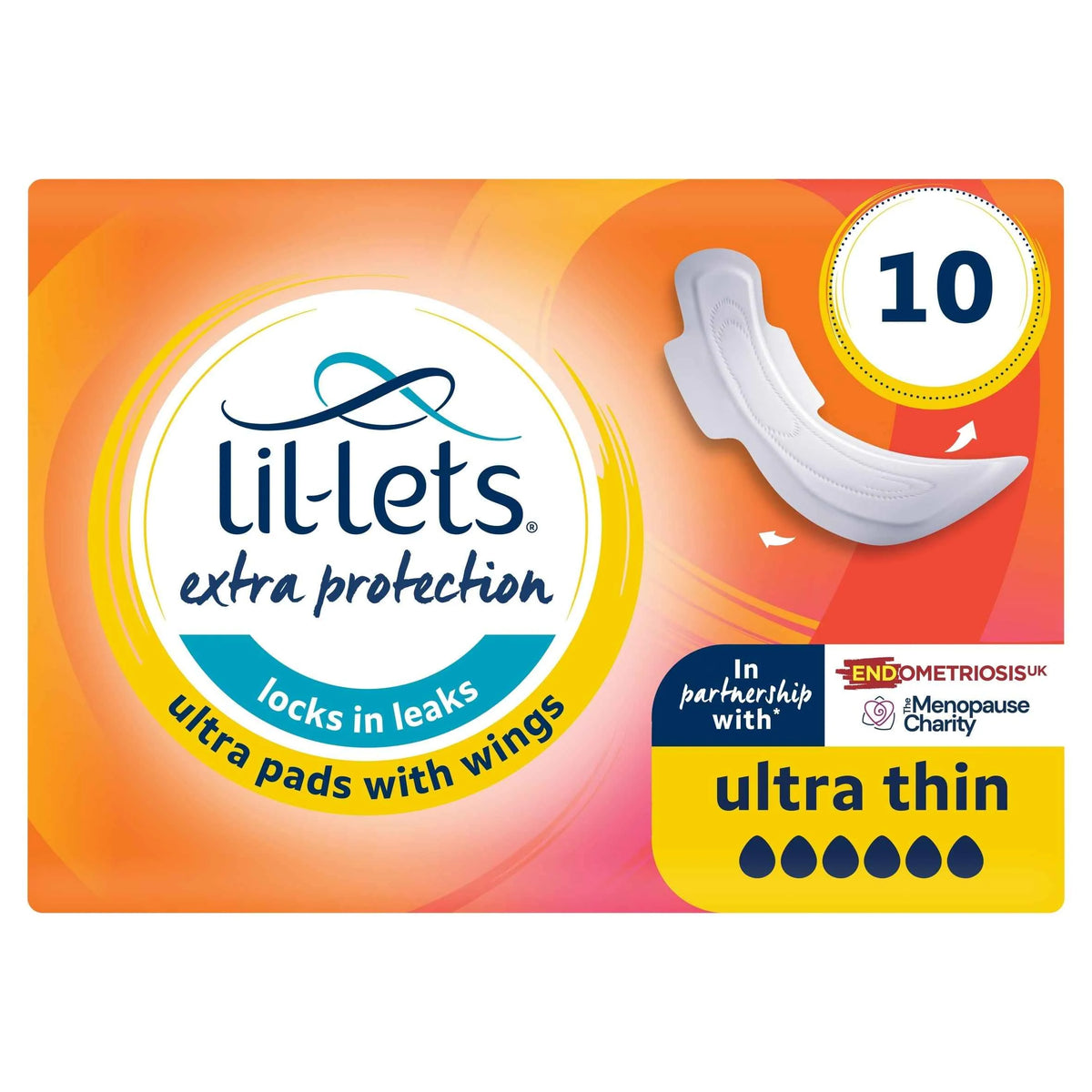 Extra Protection 10 Ultra Pads With by LIL-LETS