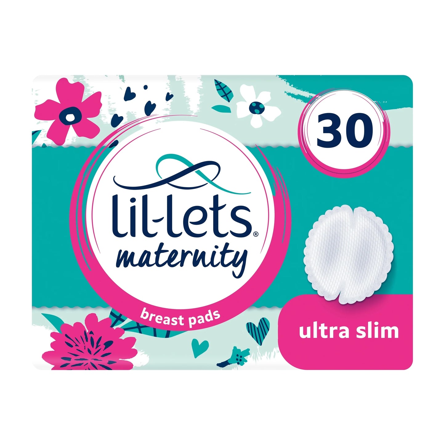 Maternity Breast Pads 30 Pack by LIL-LETS