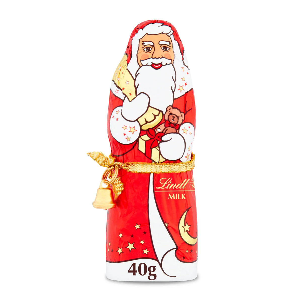 Milk Chocolate Santa 40g by Lindt at The British Vault