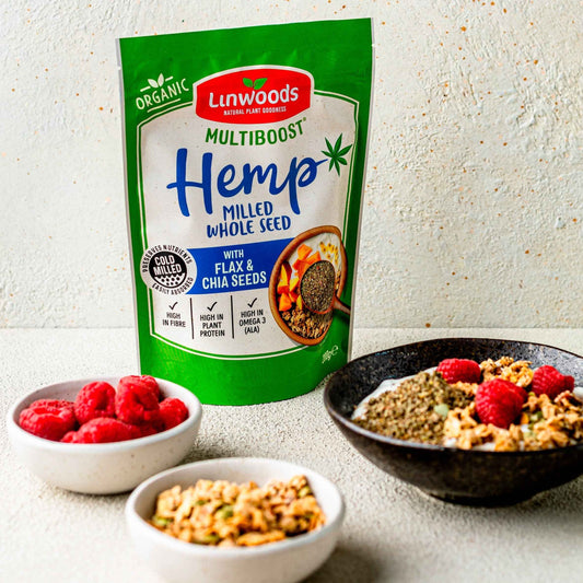 Organic Milled Hemp Flax & Chia Seeds 200g by LINWOODS