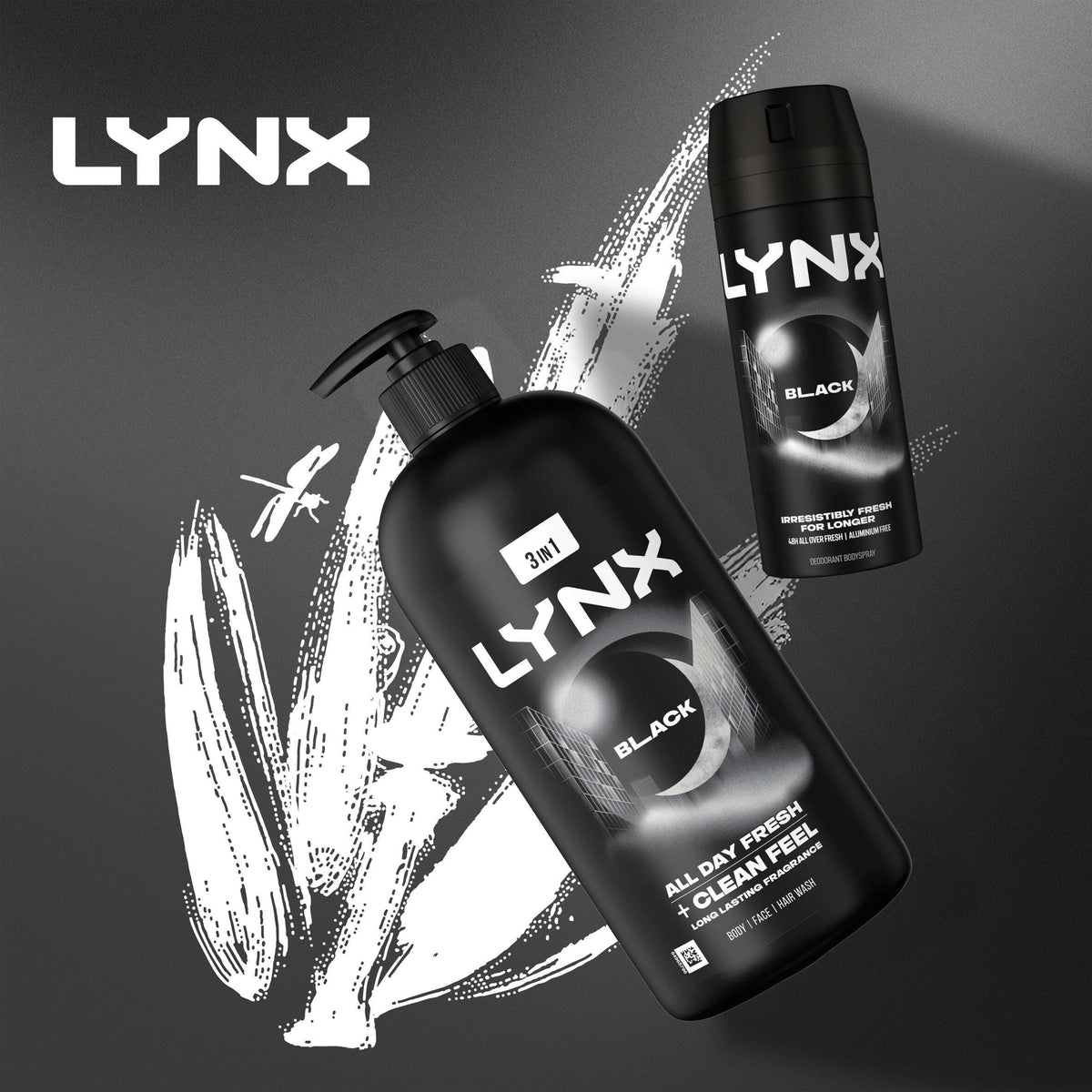 Men Black Body Wash Shower Gel 900ml by LYNX