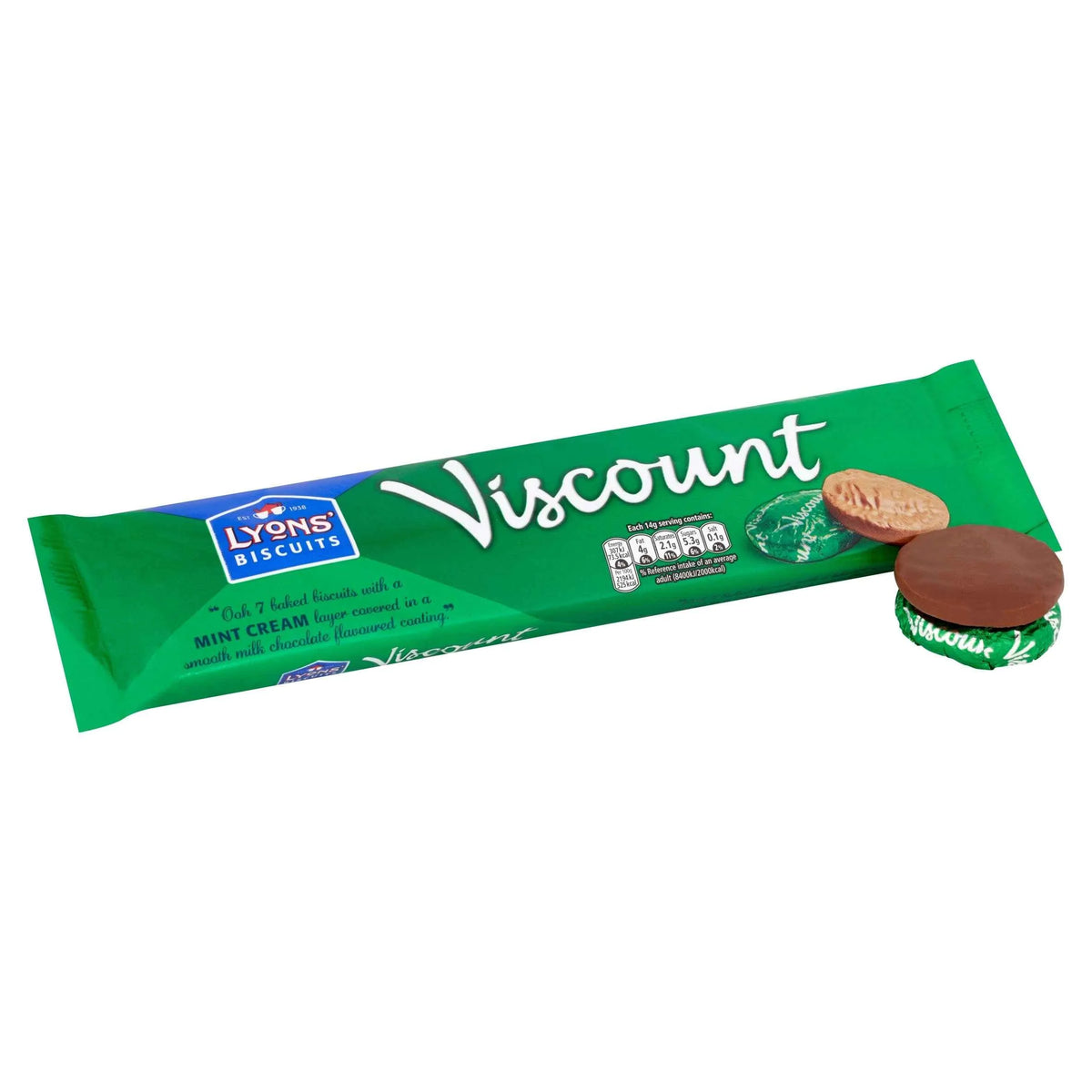 Biscuits Viscount Mint Creams 7 Pack 98g by LYONS