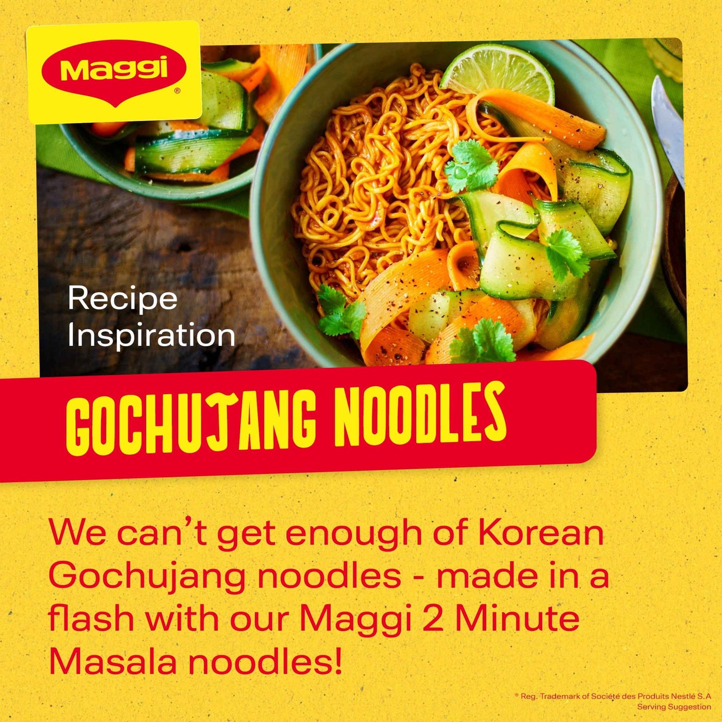 2 Minute Masala Flavour Instant Noodles by Maggi