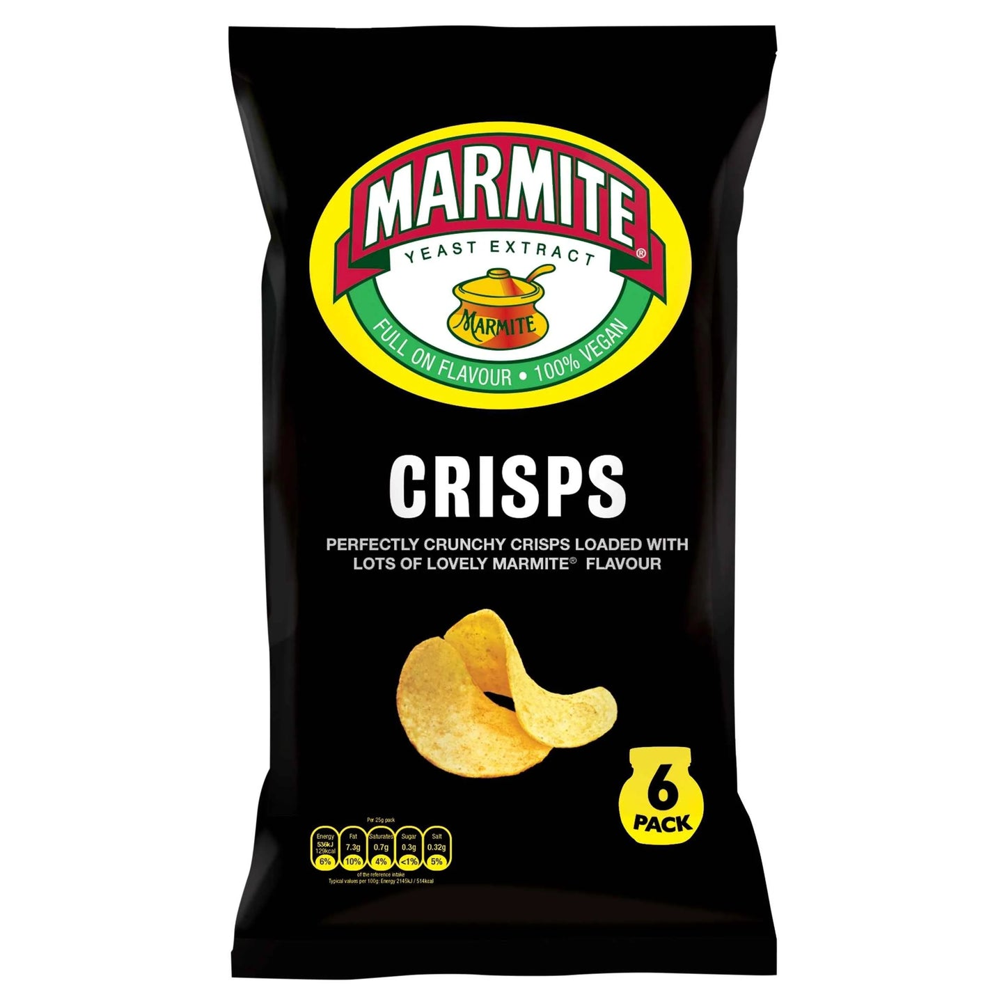 Potato Crisps 6 X 25g by MARMITE