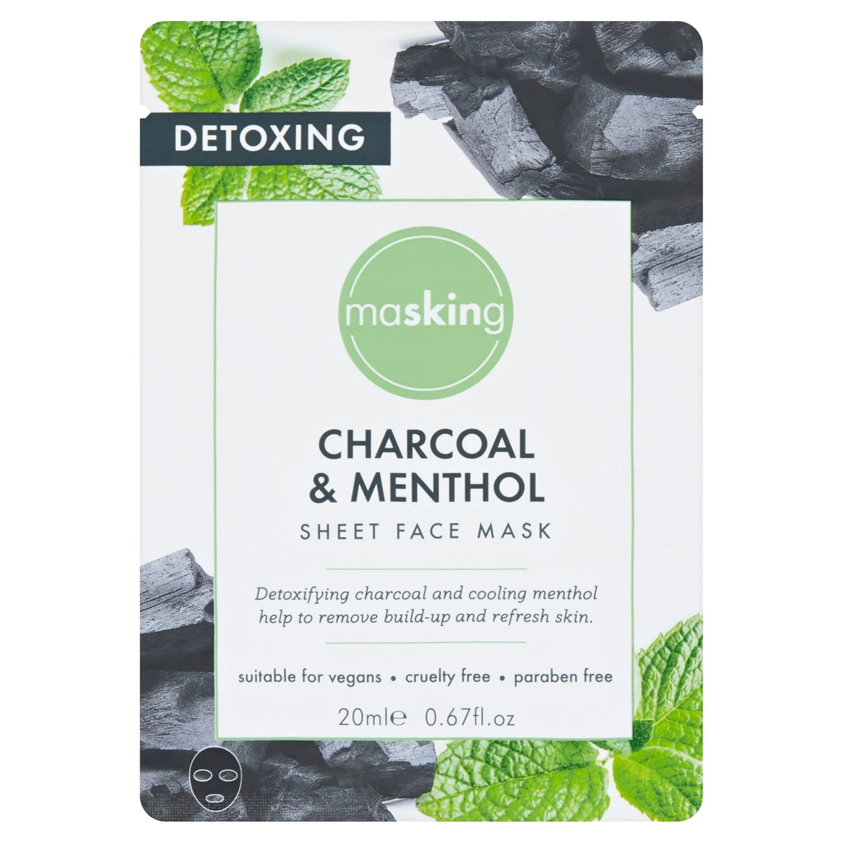 Detoxing Charcoal & Menthol Face Mask by MASKING
