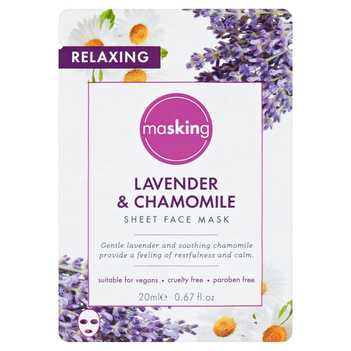Lavender & Chamomile Sheet Face Mask by MASKING