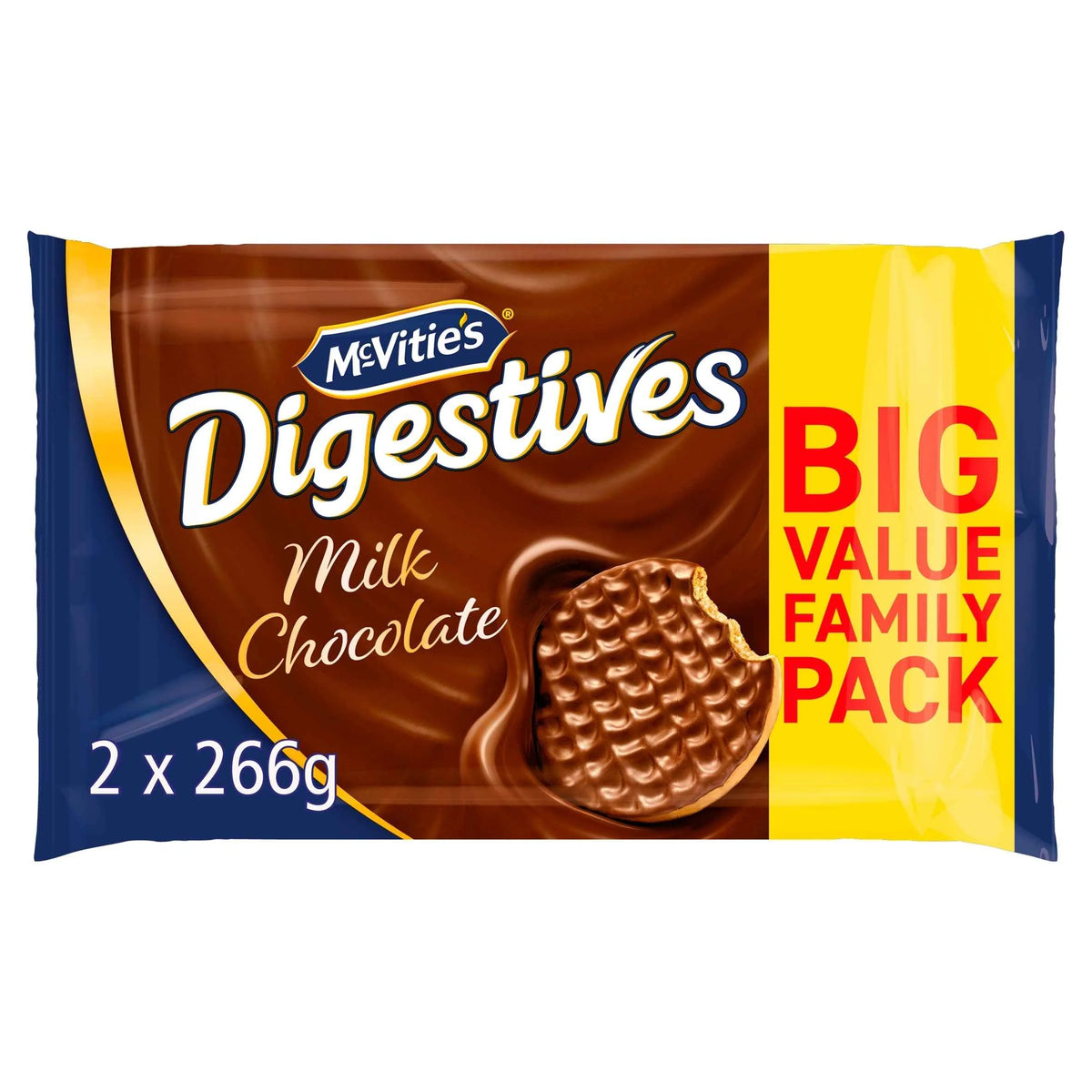 Digestives Milk Chocolate Biscuits Twin Pack 2 X 266g by McVitie's