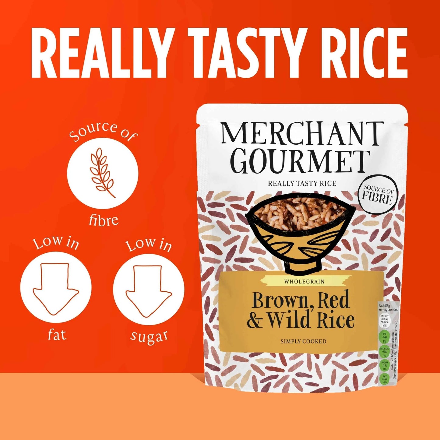 Brown, Red & Wild Rice 250g by MERCHANT GOURMET