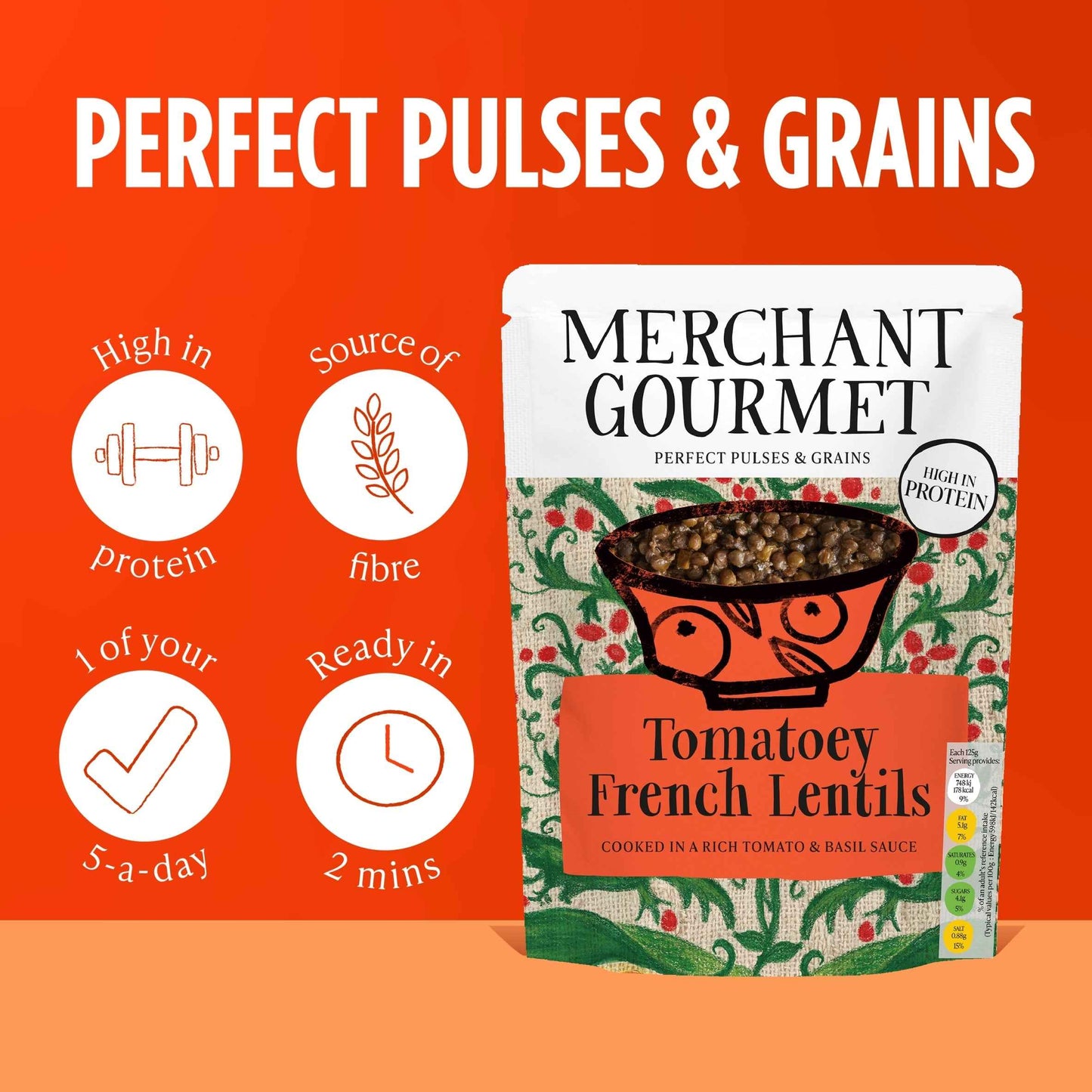 Tomatoey Puy & Green Lentils by MERCHANT GOURMET