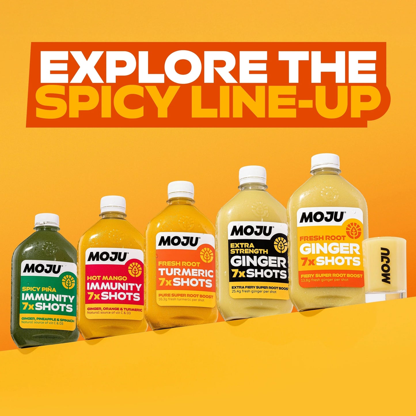 Ginger Dosing Bottle 7x Shots 420ml by MOJU