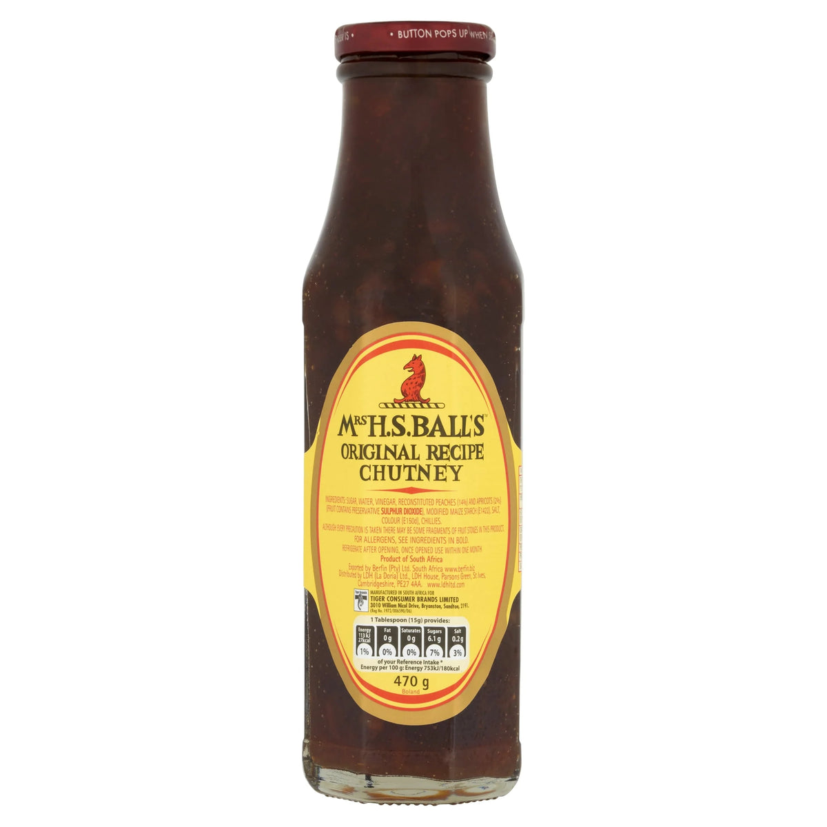 Mrs H.s.balls Original Recipe Chutney 470g by MRS BALLS