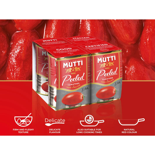 Peeled Whole Plum Tomatoes 4x400g by MUTTI