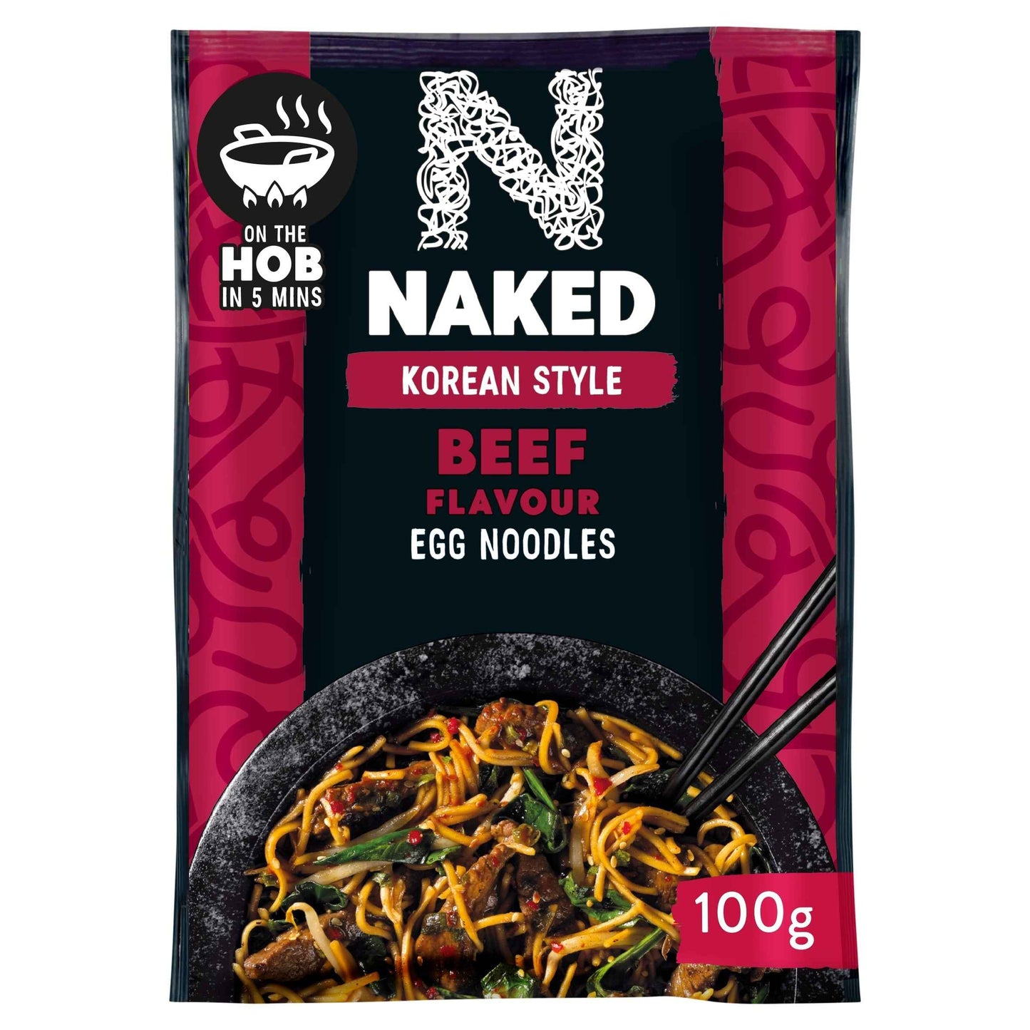 Naked Korean Style Bbq Beef Noodles 100g by NAKED NOODLES