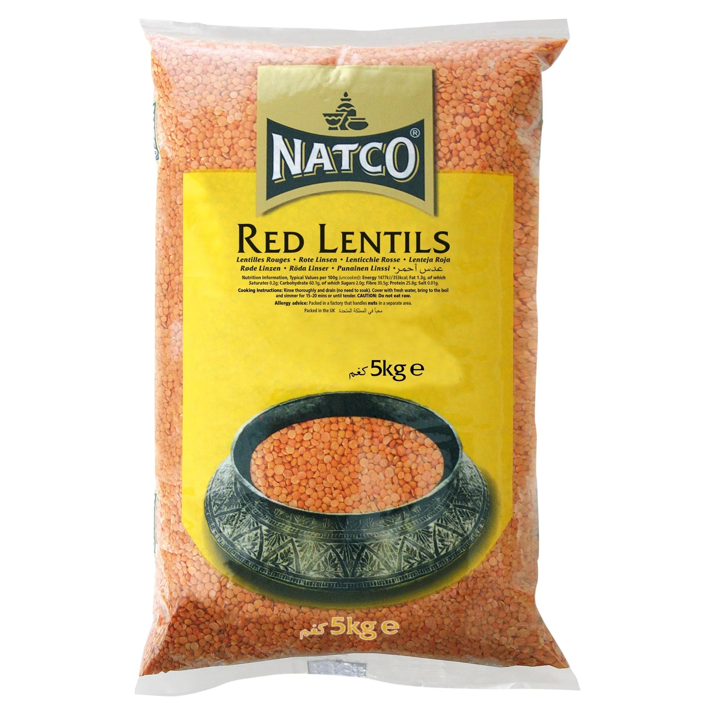 Red Lentils 5kg by NATCO