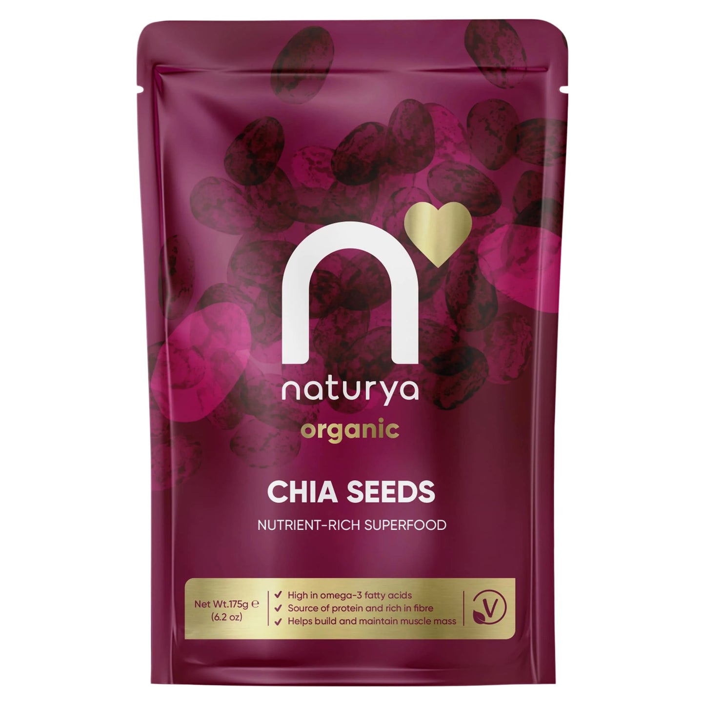Organic Chia Seeds 175g by NATURYA