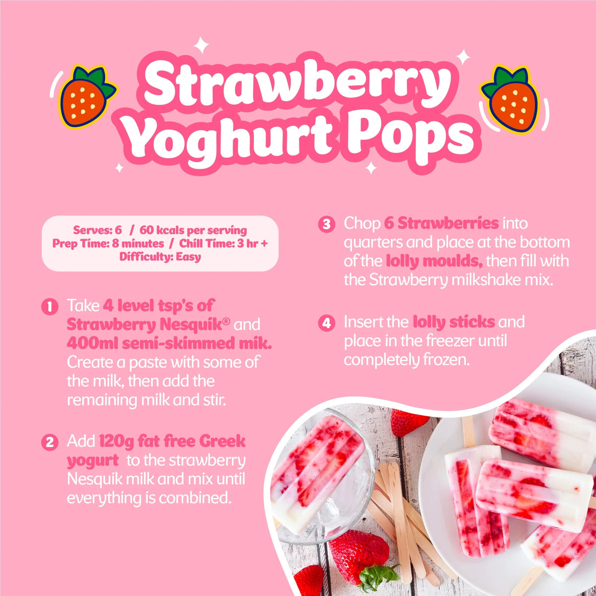 Strawberry Flavoured Milkshake Powder by NESQUIK