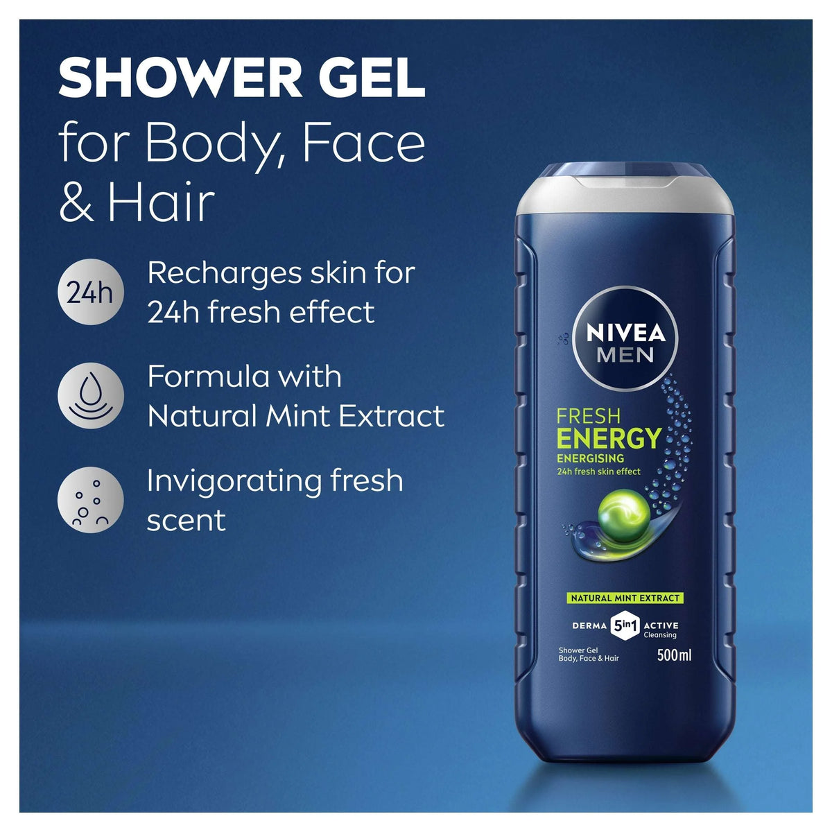 Men Energy Shower Gel 500ml by NIVEA