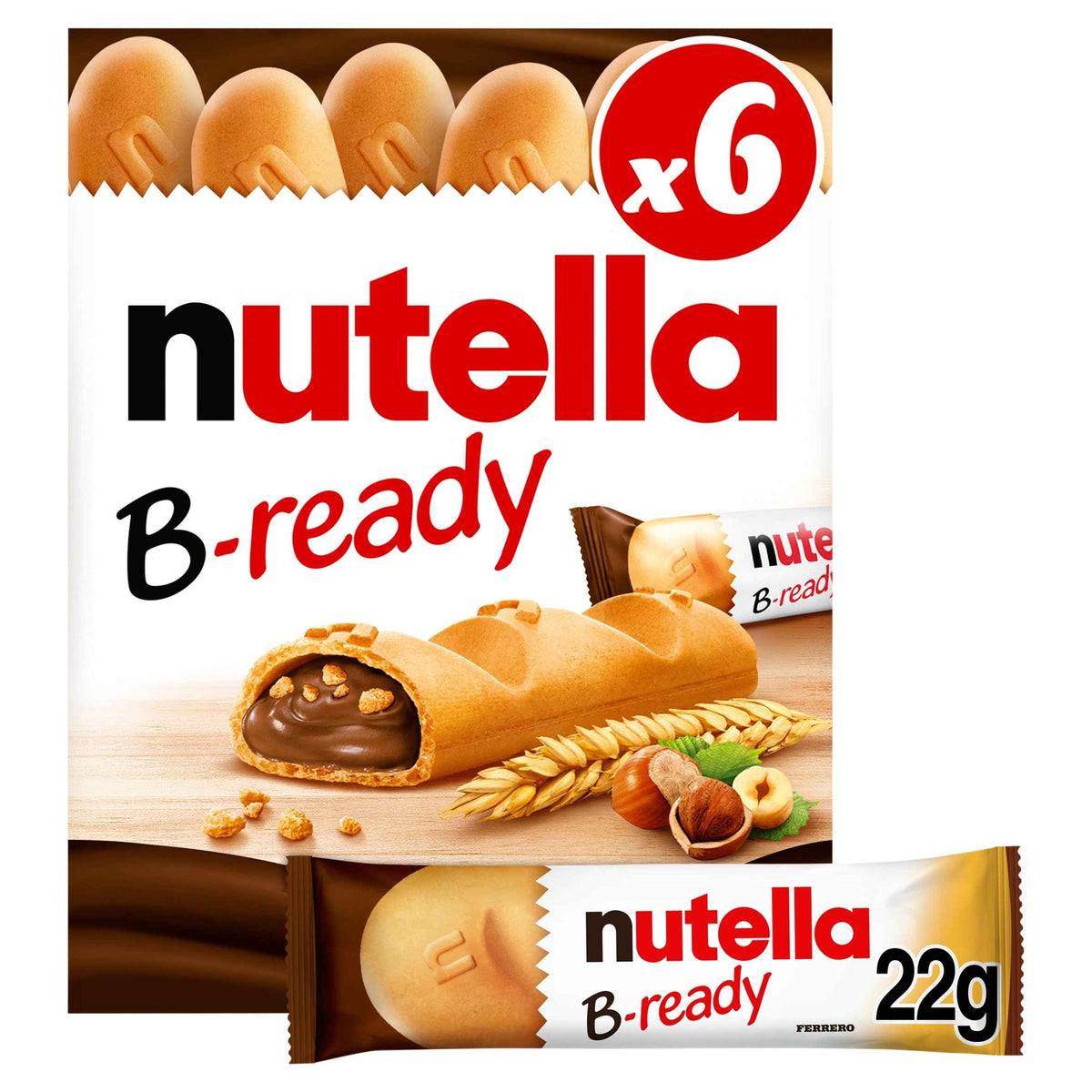 B-ready Bars Multipack 6 X 22g (132g) by NUTELLA