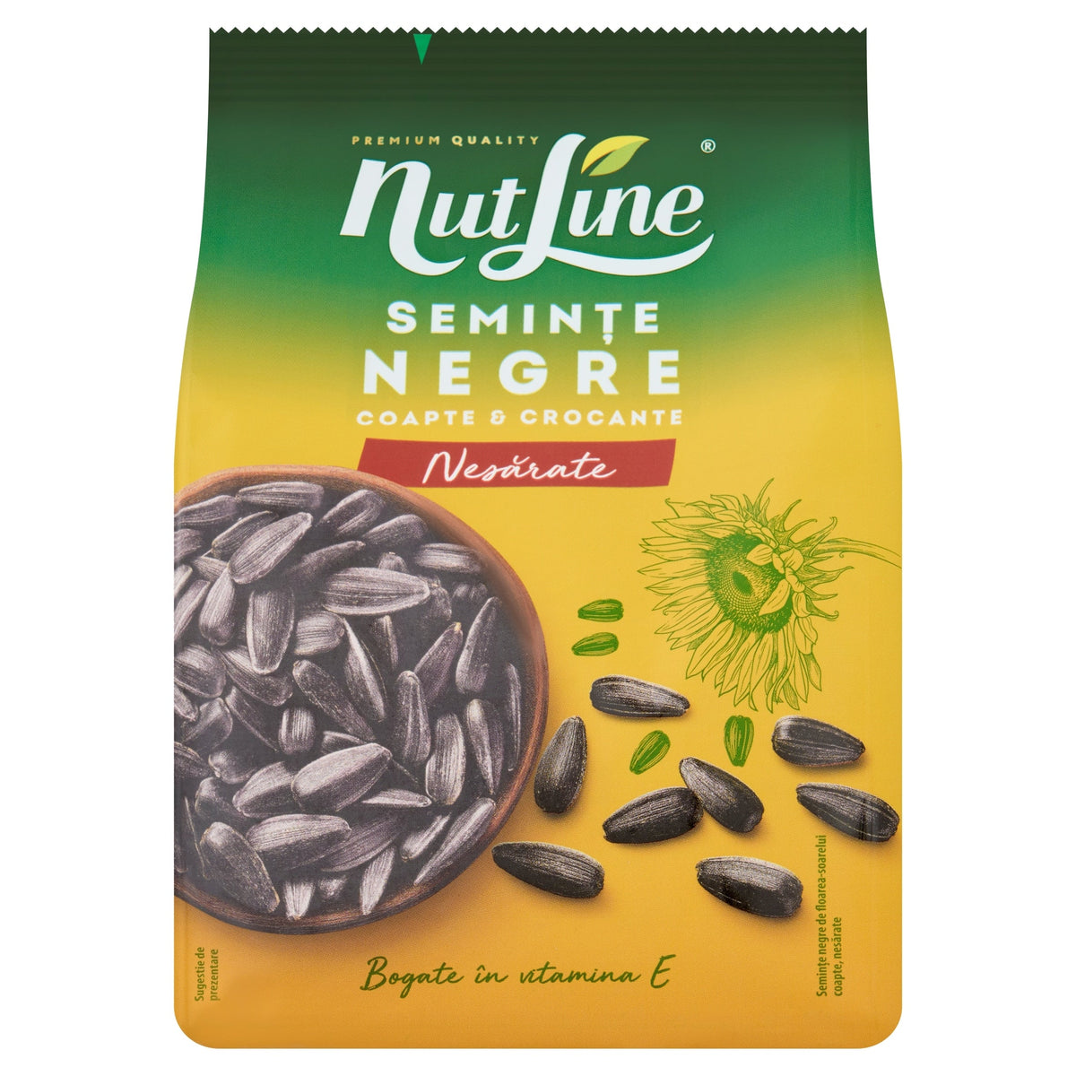 Air Roasted Black Sunflower Seeds, Without Salt 300g by Nutline