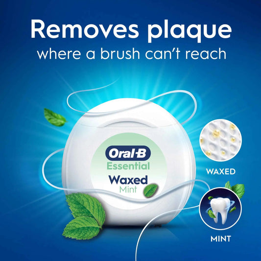 Essential Floss Waxed Mint 2 Pack by Oral-B