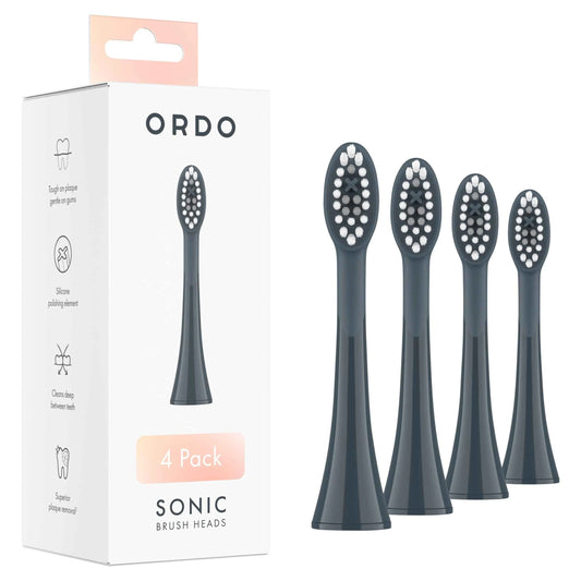 Sonic Brush Heads Charcoal Grey & Stone by ORDO