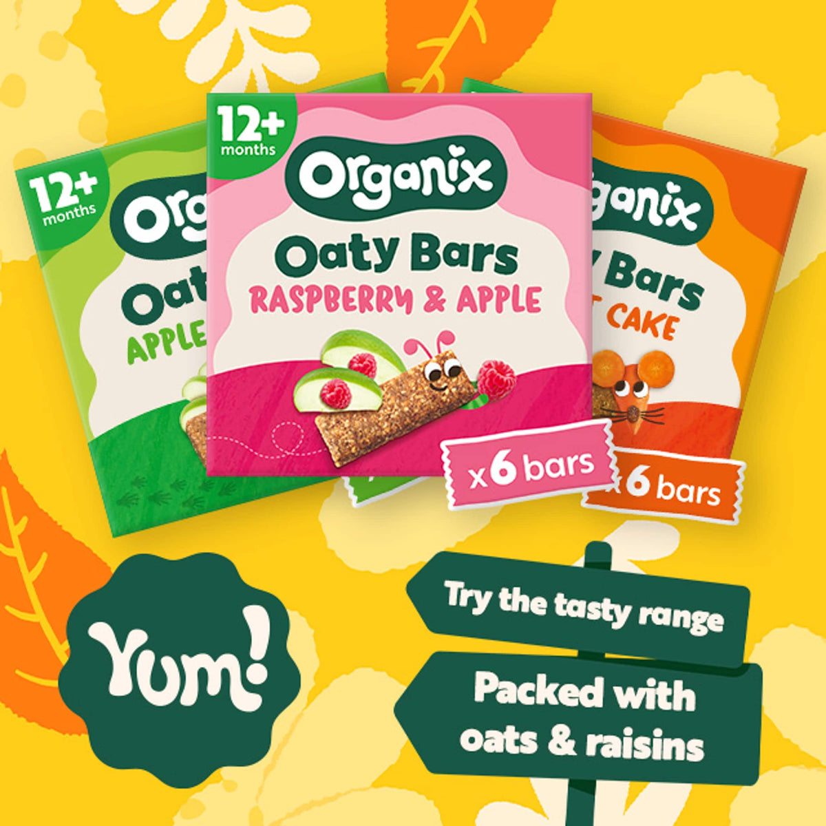 Apple & Orange Soft Oaty Bars 6x23g by ORGANIX