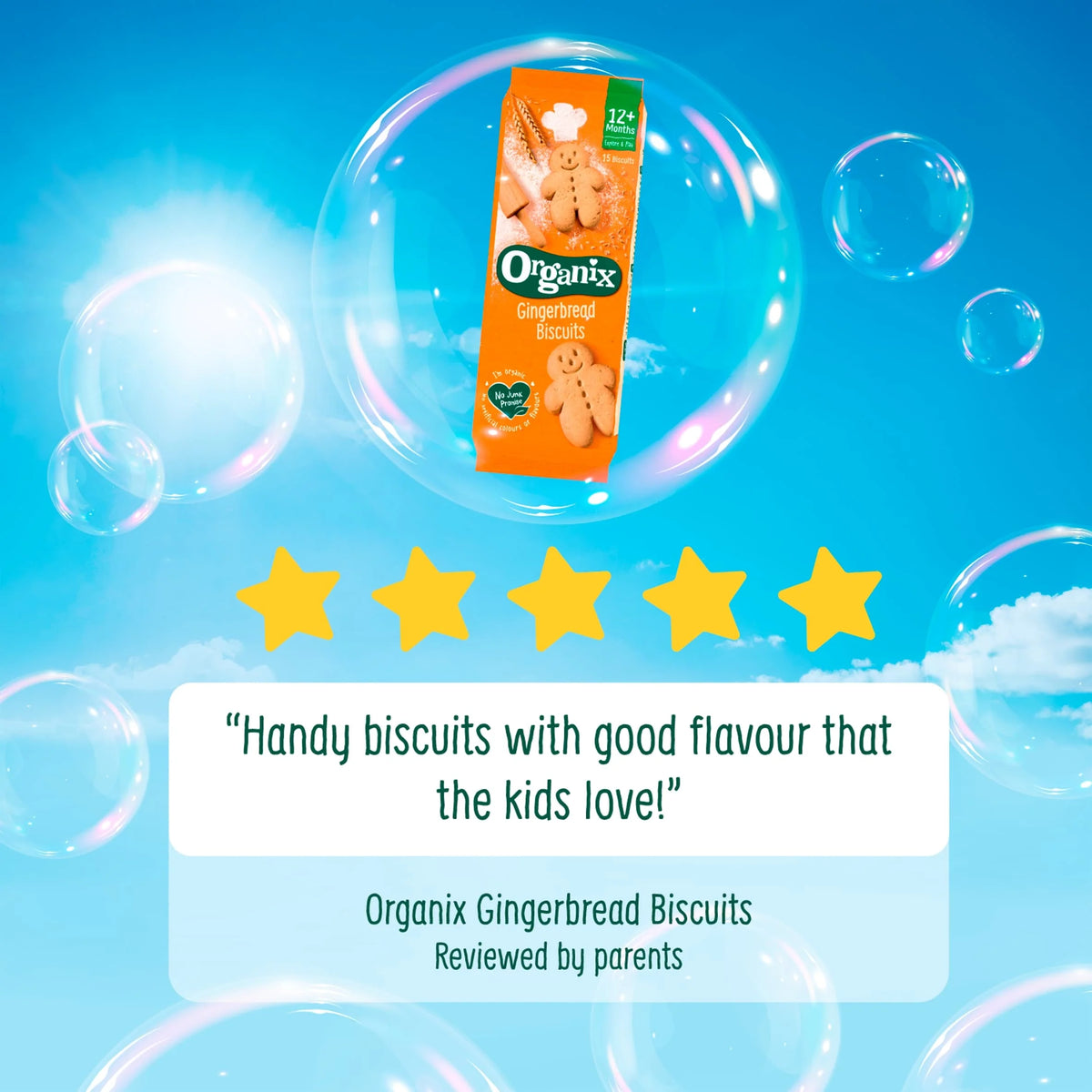 Mini Gingerbread Men Biscuits 5x20g by ORGANIX