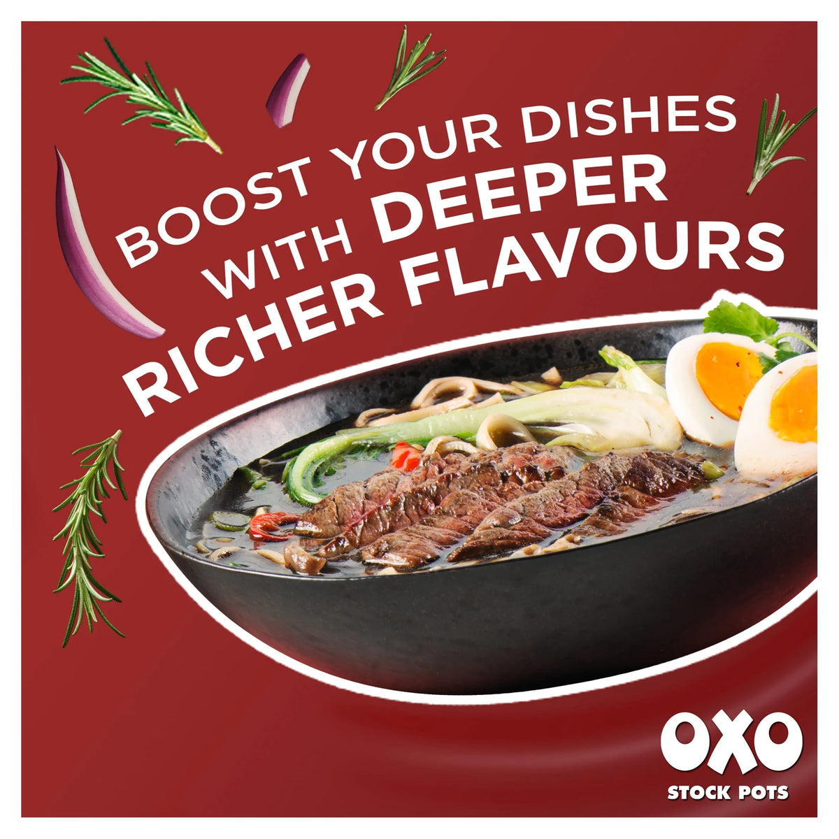 Beef Onion & Rosemary Stock Pot 4 Pack 80g by OXO