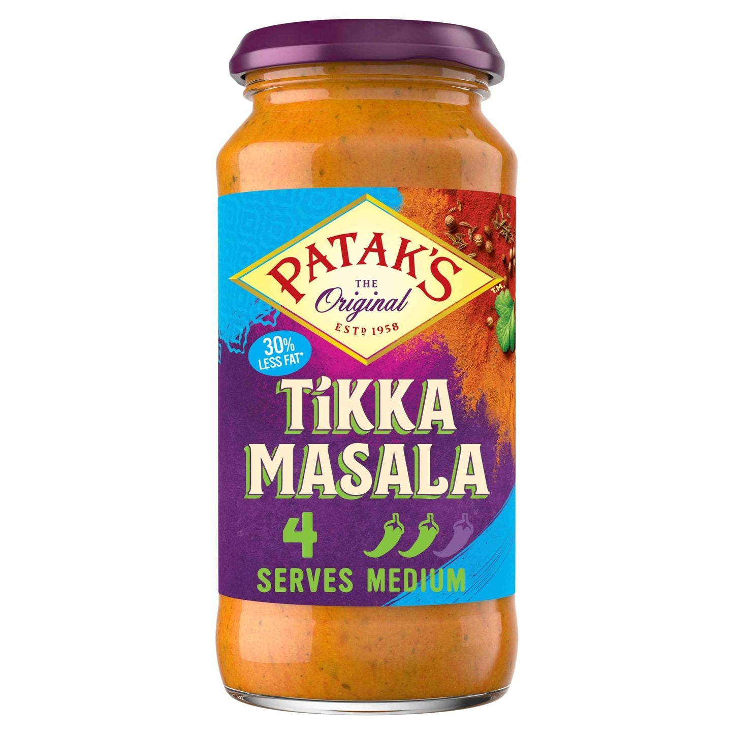 Tikka Masala Sauce 30% Less Fat 450g by PATAK'S