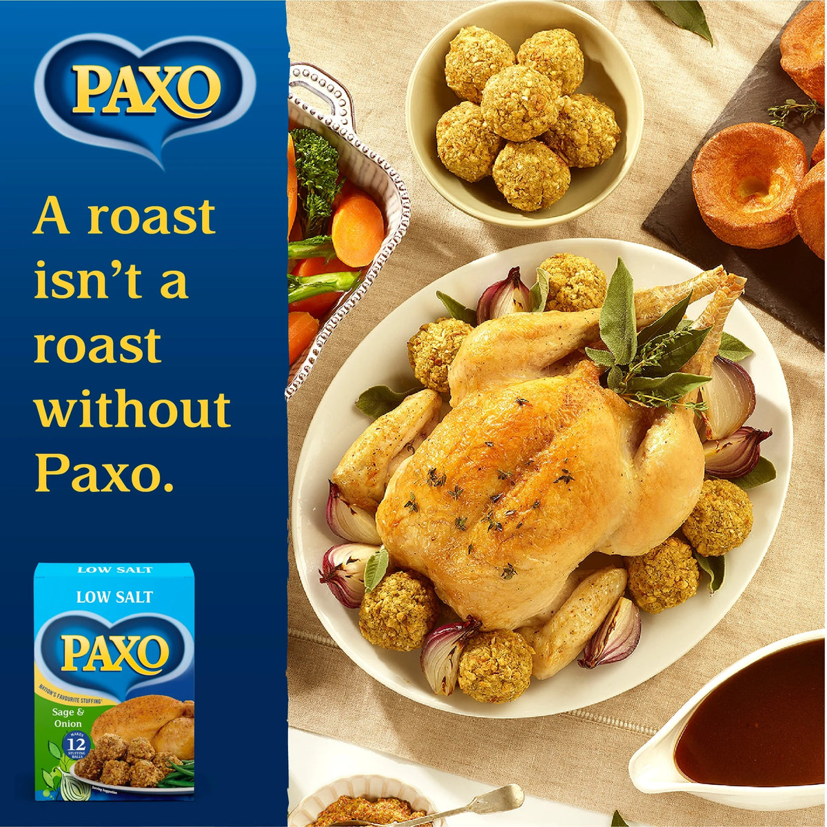 Low Salt Sage & Onion Stuffing Mix 170g by PAXO