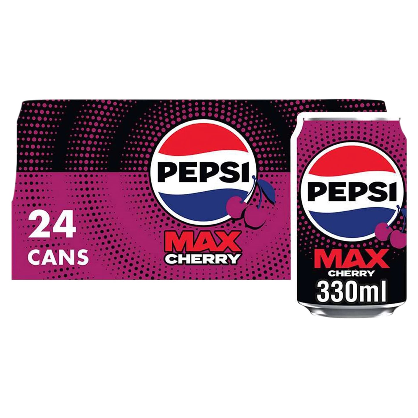 Max Cherry No Sugar Cola Cans 24x330ml by PEPSI