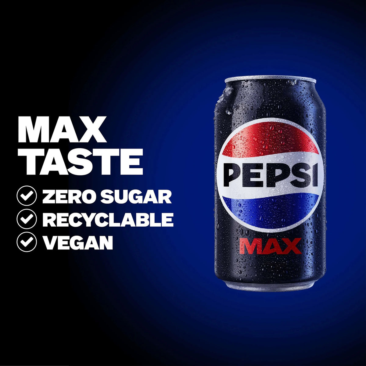 Max No Sugar Cola Cans 8x330ml by PEPSI