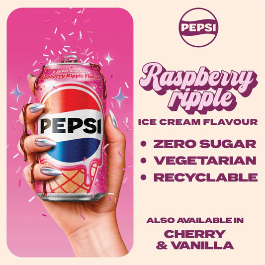 Raspberry Ripple Flavour 8 X 330ml by PEPSI