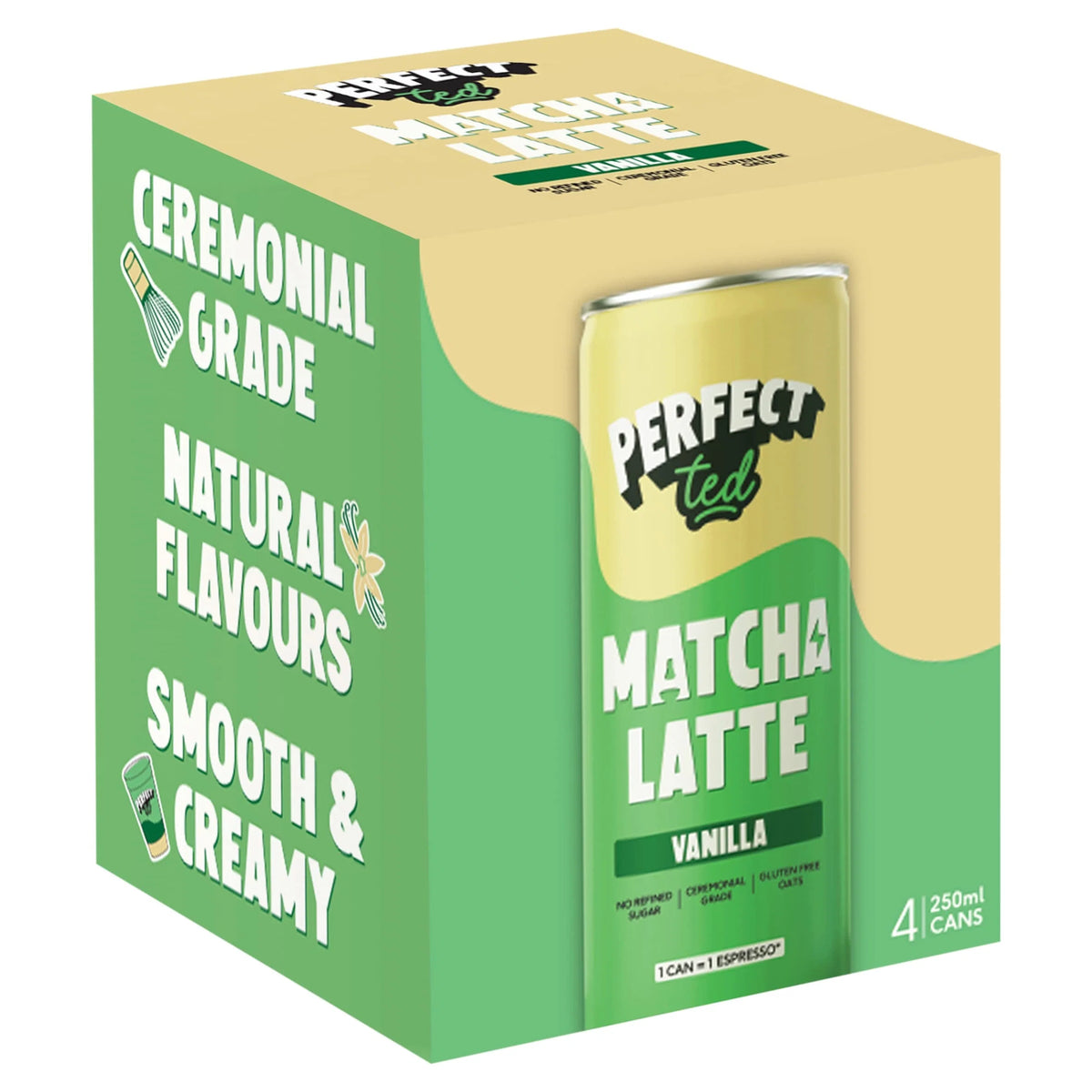 Perfectted Matcha Latte Vanilla 4x250ml by PERFECT ted