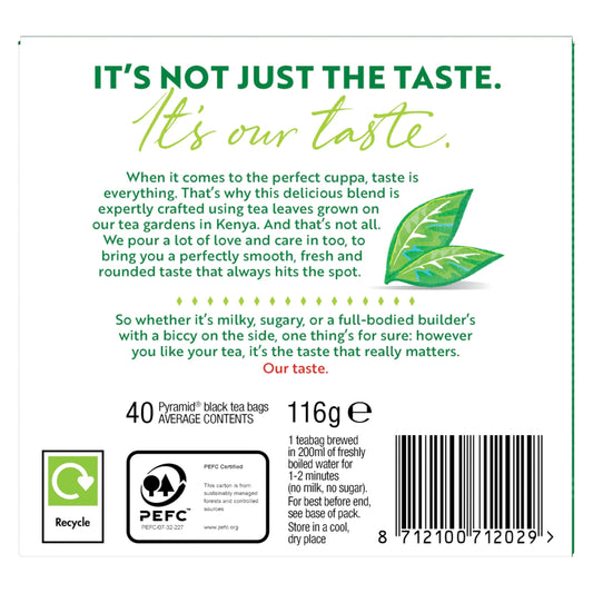 Original Black Tea 40 Tea Bags 116g by PG TIPS