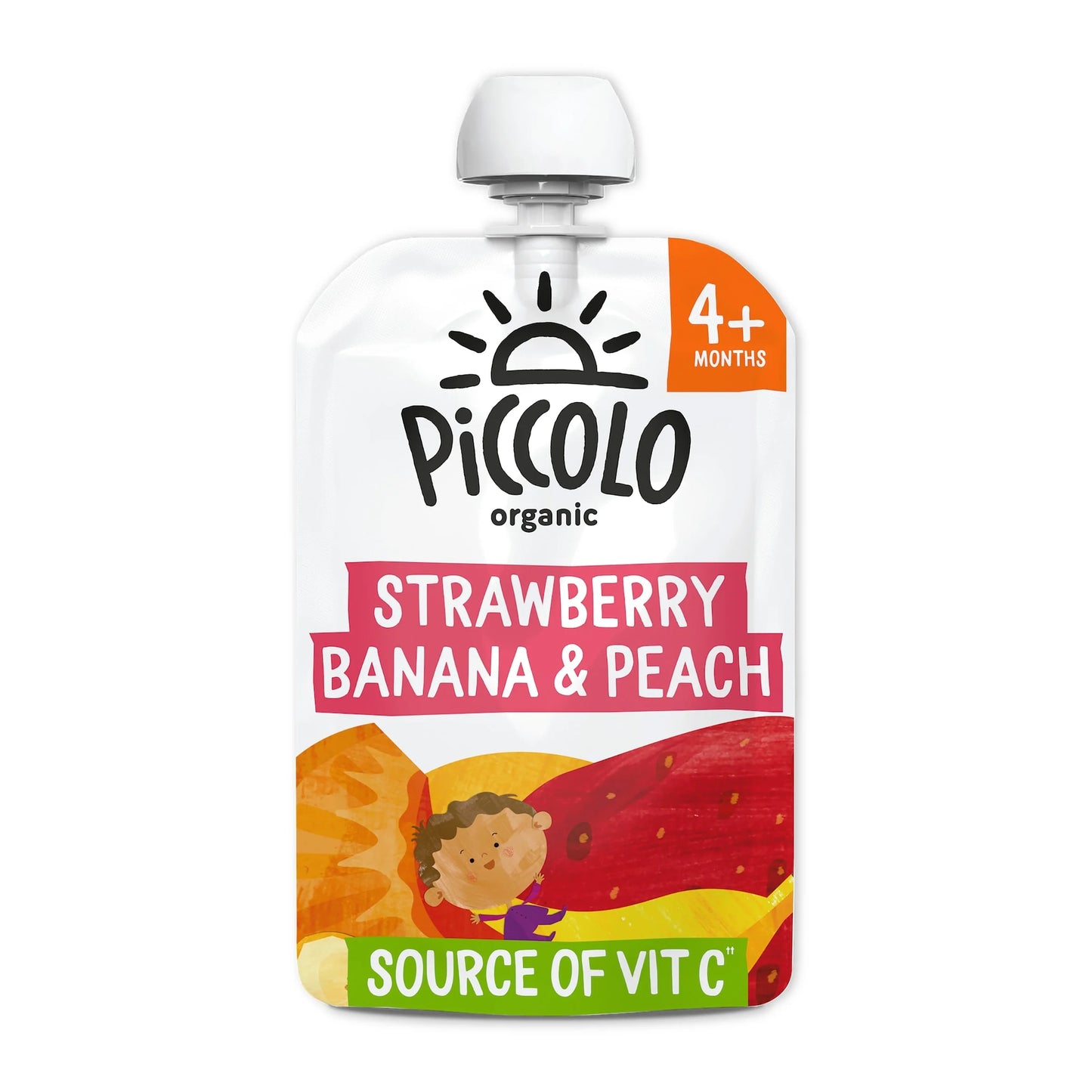 Organic Strawberry Banana & Peach 100g by PICCOLO