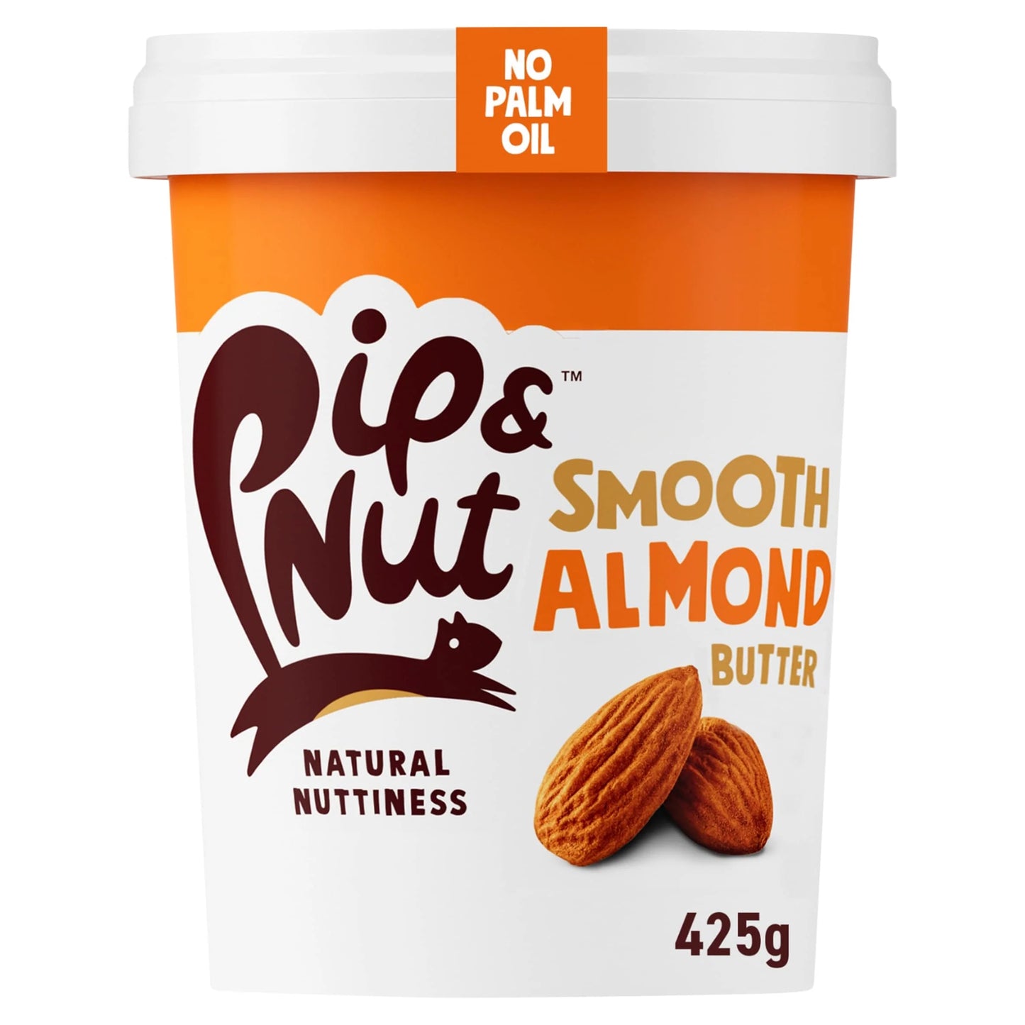 Smooth Almond Butter 425g by Pip & Nut