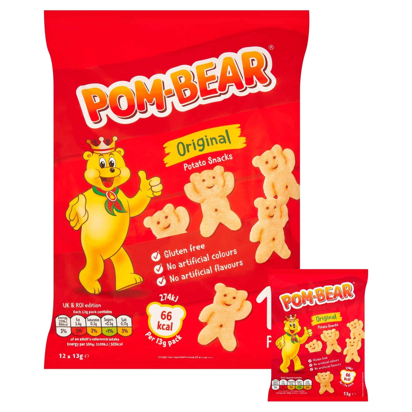 Original Crisps 12 Pack 12 X 13g by POM BEAR
