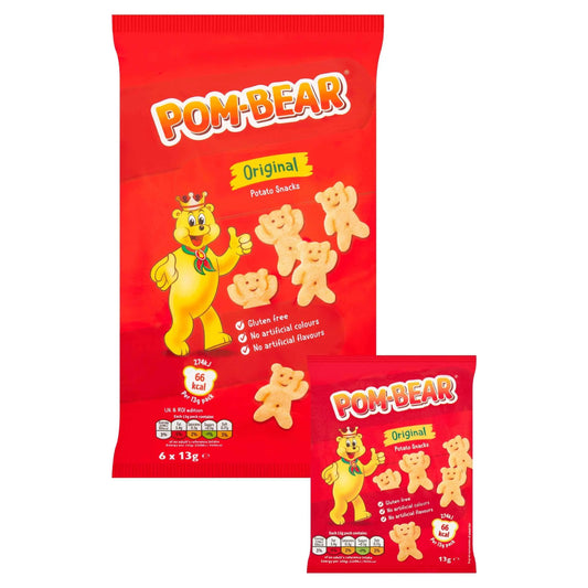 Pom-bear Original Multipack Crisps 6x13g by POM BEAR