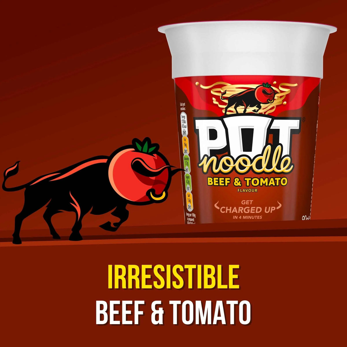 Beef & Tomato Instant Noodles 90g by POT NOODLE