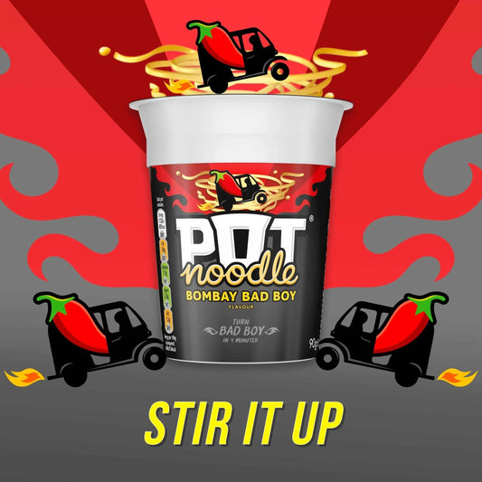 Bombay Bad Boy Instant Noodles 90g by POT NOODLE
