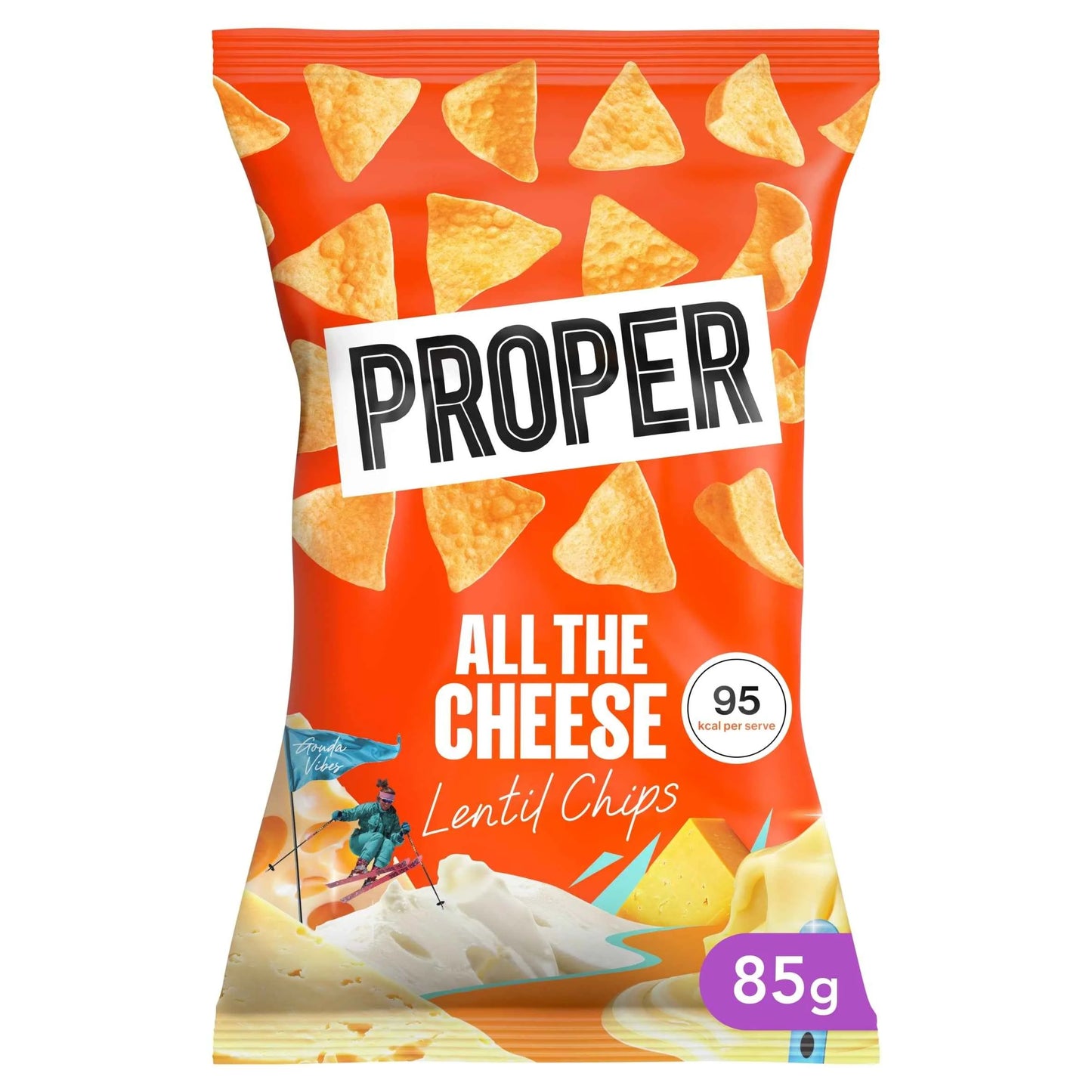 All The Cheese Lentil Chips 85g by PROPER